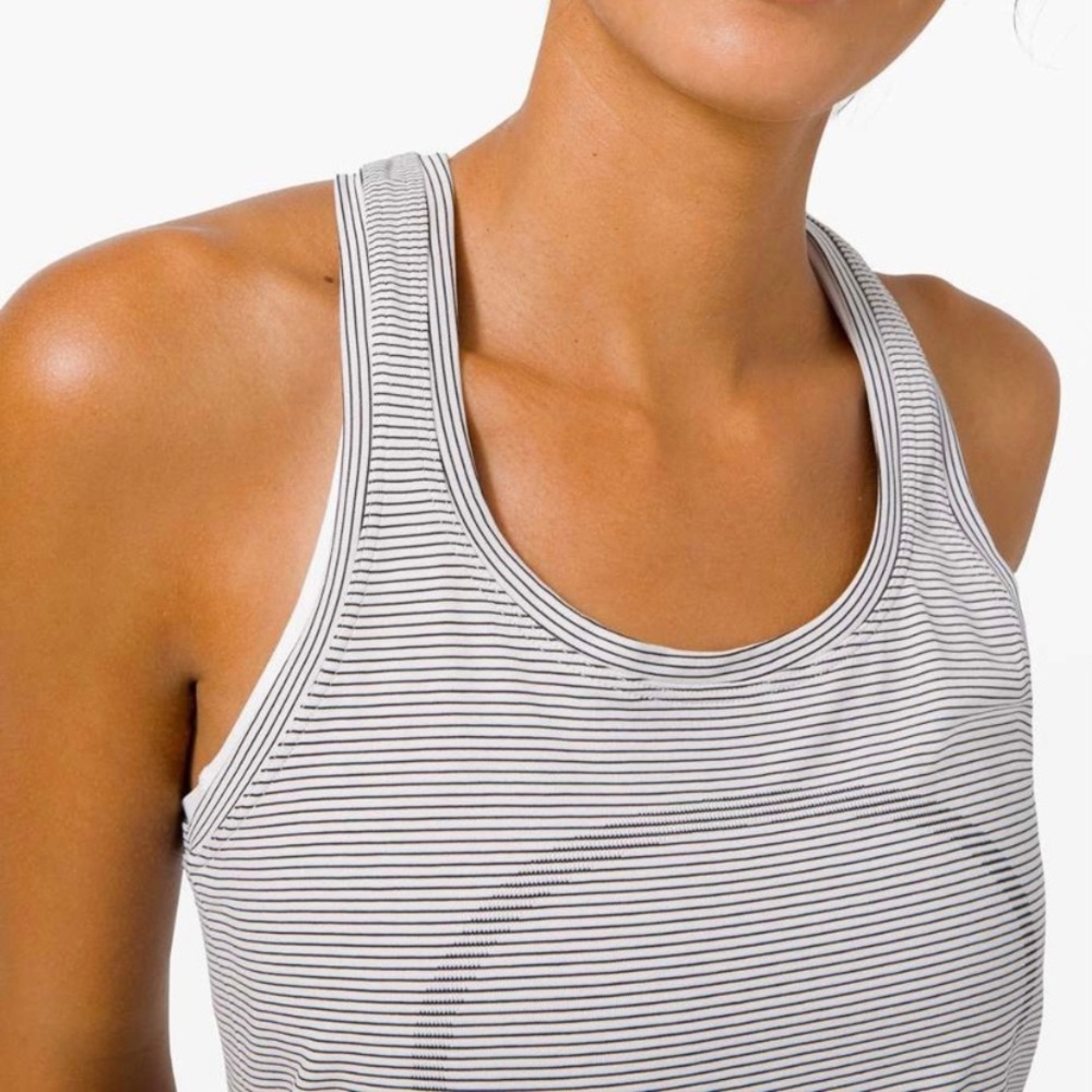 Lululemon Swiftly Tech Tank Top Racerback, Black & White, Size 6 - Picture 2 of 11